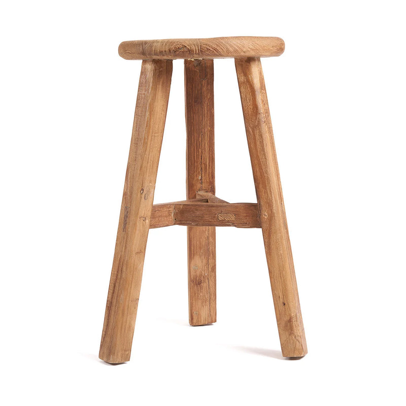 Barhocker aus recyceltem Naturteak für drinnen und draußen – H66 cm