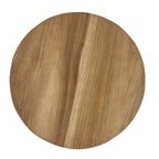 Planche à découper ronde en teck massif naturel, Ø35 cm