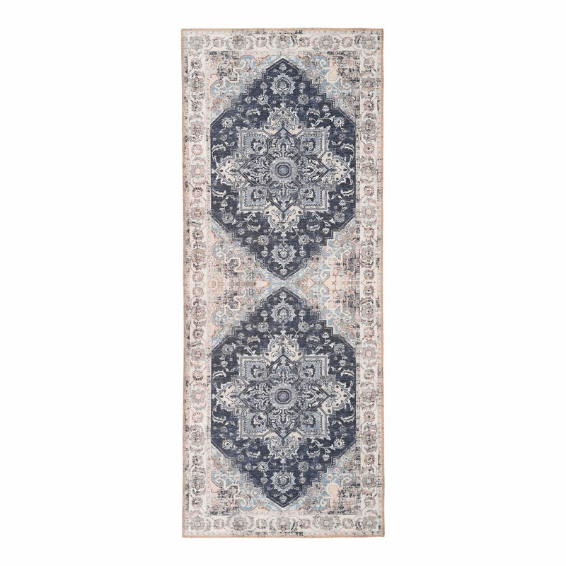 Läufer im Perser-Stil in Blau 80x200 cm für den Flur