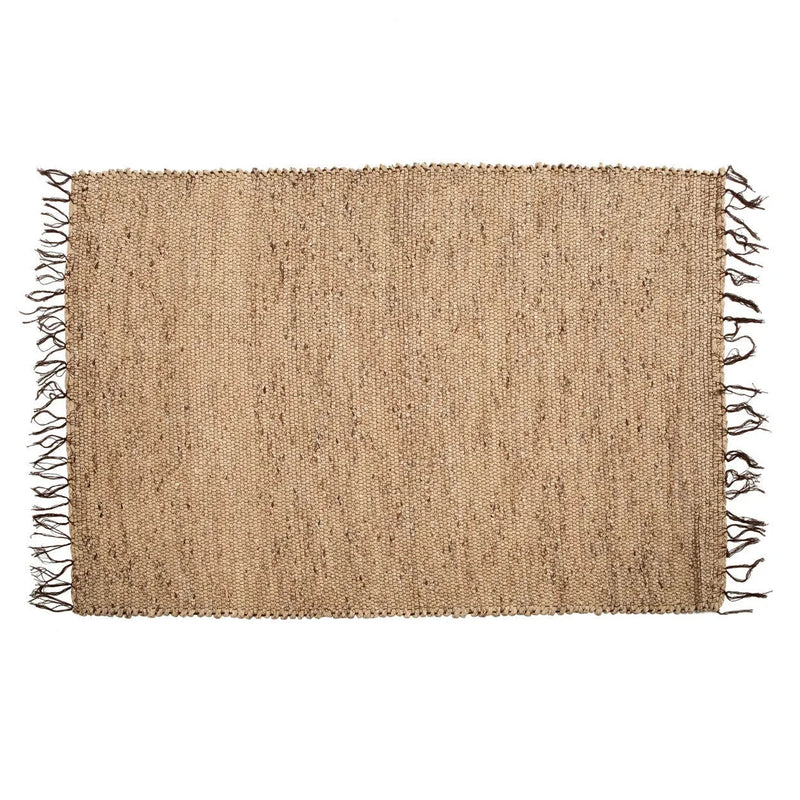 Teppich aus Seegras Natur mit Fransen 260x180 cm
