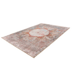 Tapis rectangulaire Faye 100 Multi 150cm x 230cm avec design médaille central délavé