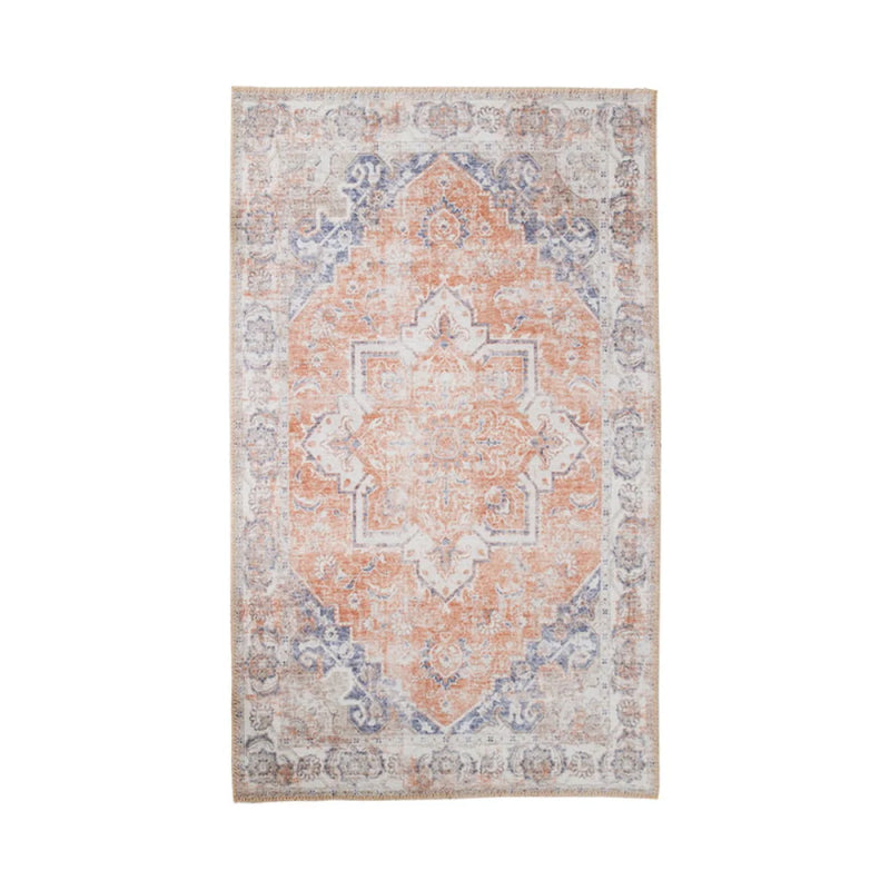 Rechteckiger Teppich im Perser-Stil in Orange und Blau 160x230 cm