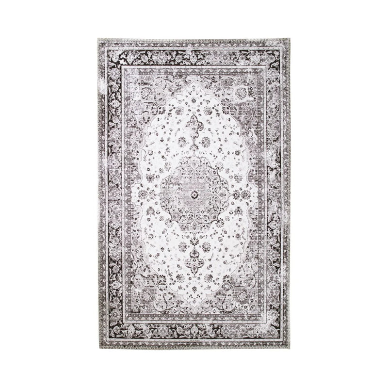 Rechteckiger Teppich im Perser-Stil in Schwarz-Weiß 160x230 cm