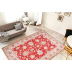 Tapis rectangulaire rouge à motifs floraux orientaux 110x180 cm