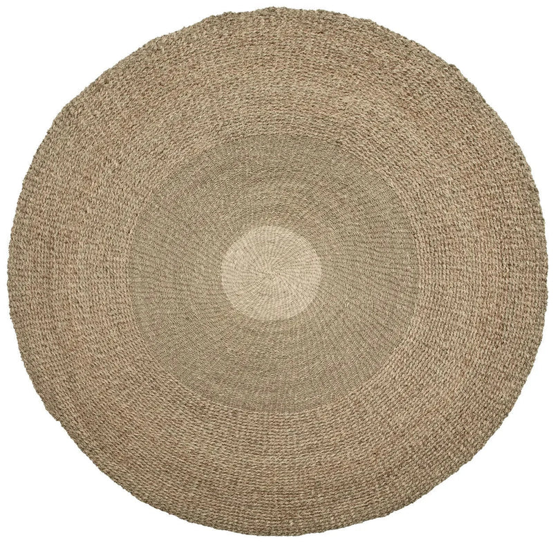 Runder Seegrasteppich Natur 200 cm