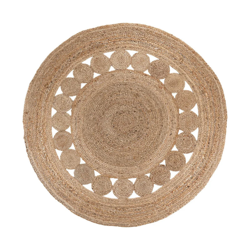 Runder Teppich aus geflochtener Naturjute Ø150 cm