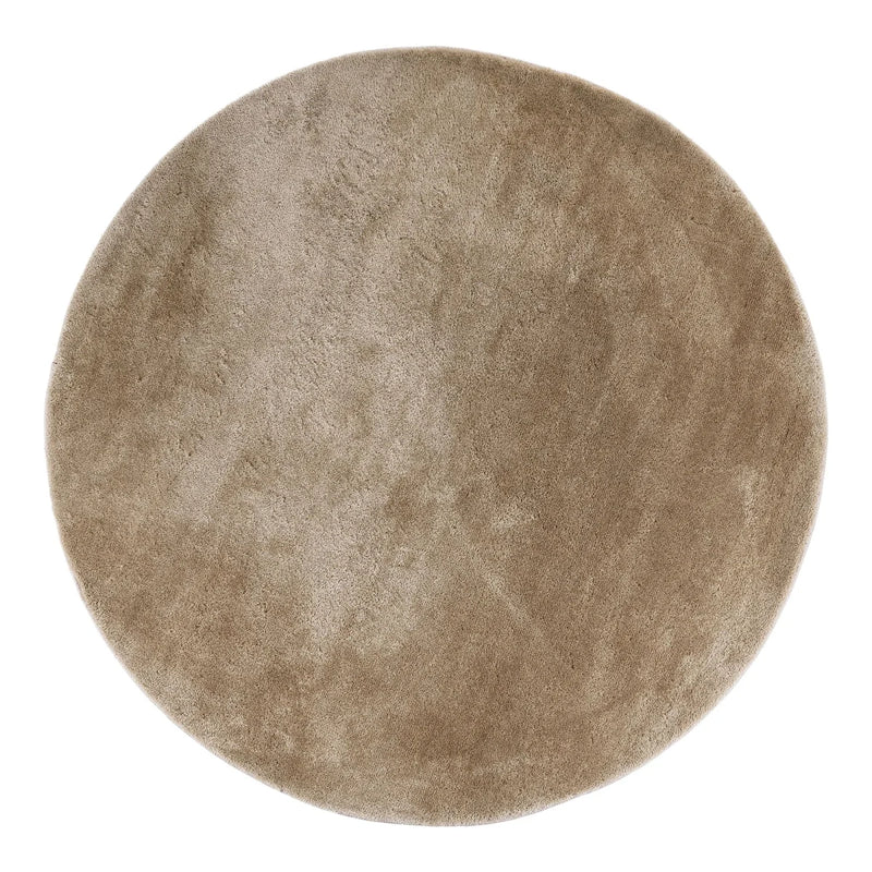 Runder Teppich aus Polyester in Sand Ø160 cm