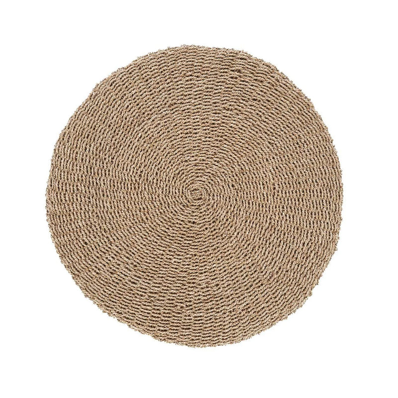 Runder Teppich aus geflochtenem Sisal in Naturbeige – Ø100 cm