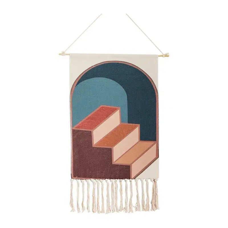 Boho Wandbehang mit Fransen