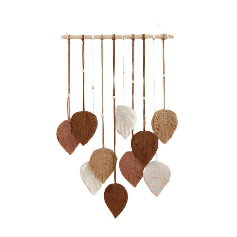 Wandbehang mit gewebten Blättern