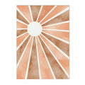 Design abstrait en forme d éclat de soleil pour Toile graphique soleil sur fond marbré ocre