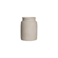 Vase artisanal blanc cassé texture mate H31 cm en céramique crème mat