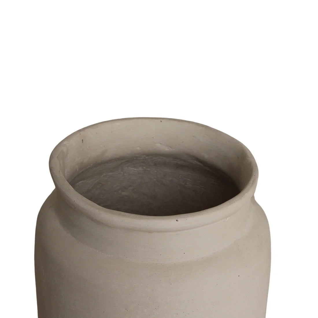 Vase artisanal blanc cassé texture mate en céramique crème H31 cm