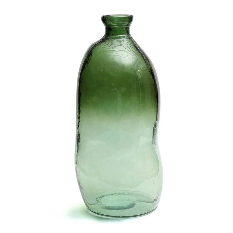 Flaschenvase aus Recyclingglas in Grün H73 cm