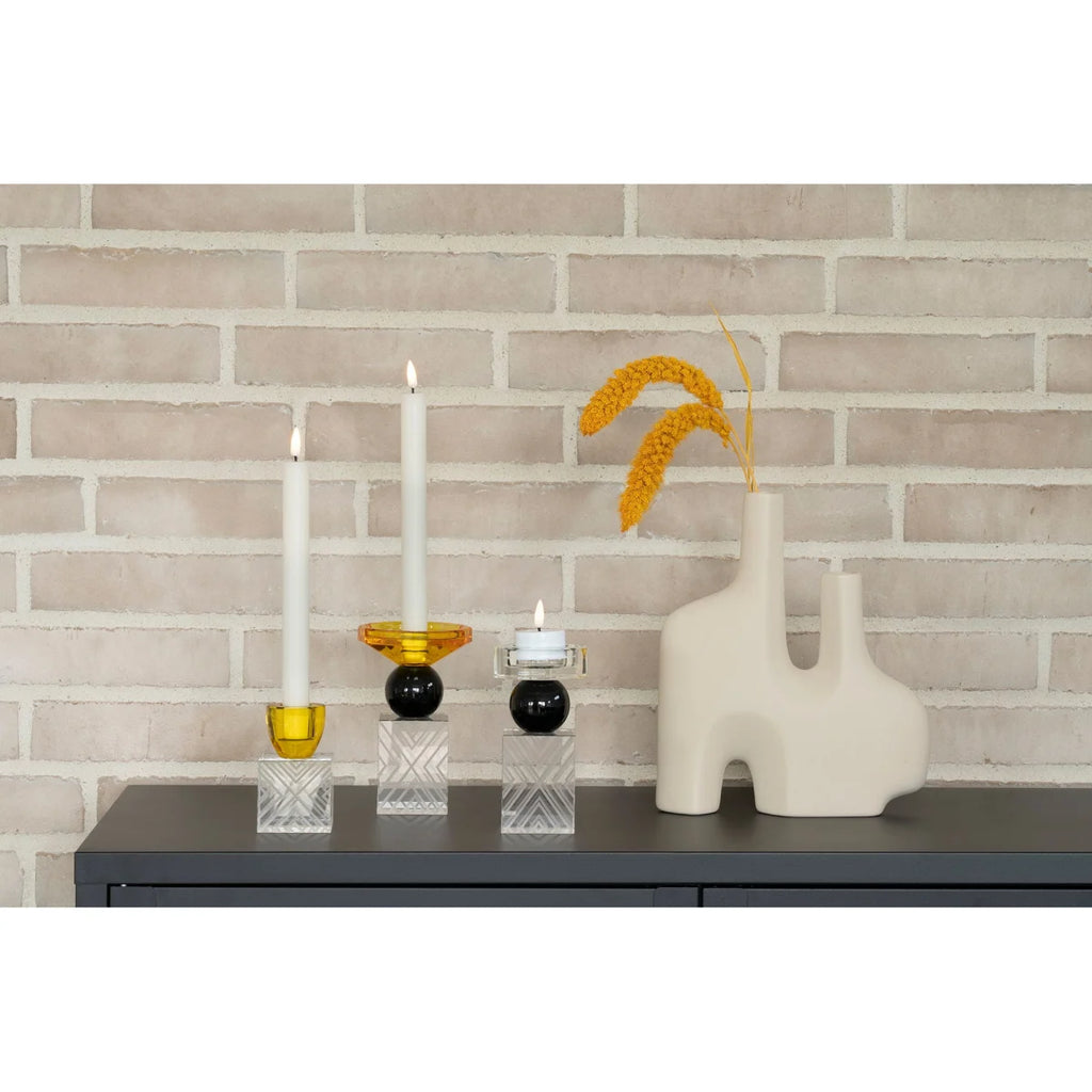 Vase décoratif en céramique mate beige à forme éléphant, H27 cm