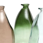 Vase décoratif en verre recyclé brun fumé silhouette asymétrique – H36 cm