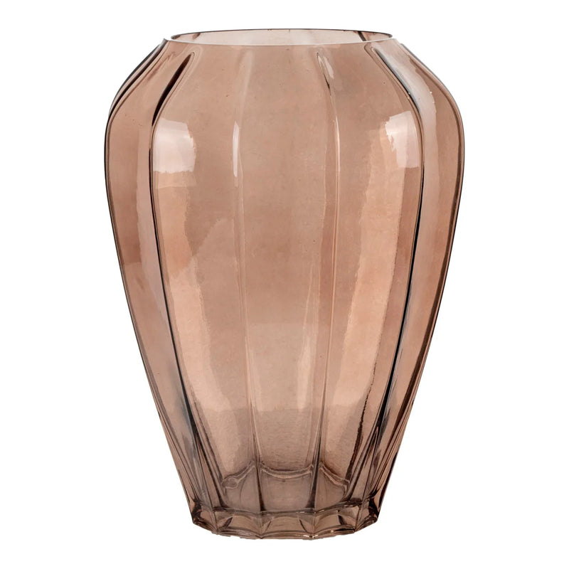 Deko-Vase aus braunem Glas Ø22x29 cm